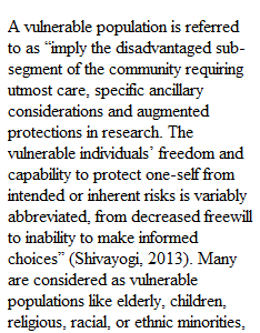 Vulnerable Populations Worksheet